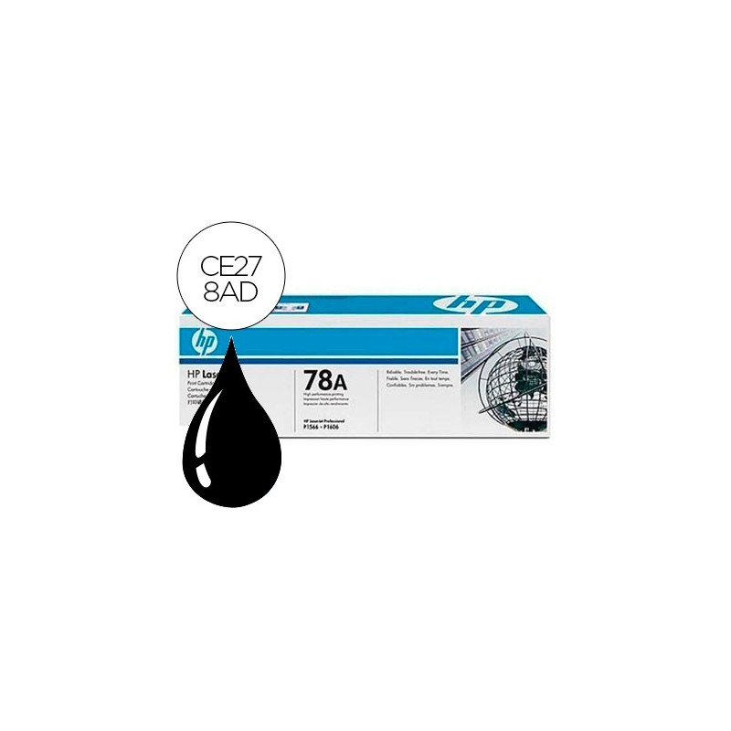 Toner hp laserjet ce278a negro 1600 pag pack 2