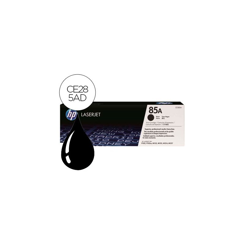 Toner hp laserjet ce285a negro 1600 pag pack 2