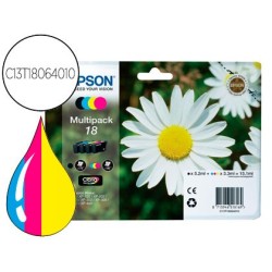 Ink-jet epson multipack t18 negro amarillo cyan y magenta xp-102 px-202 px-205xp-305 xp-405