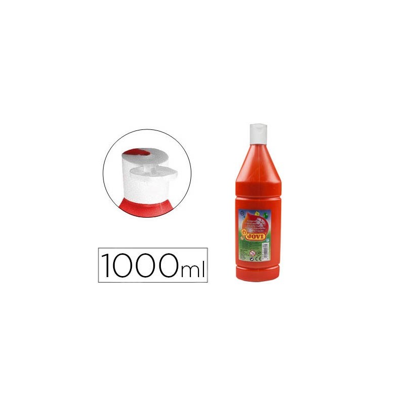 Tempera liquida jovi escolar 1000 ml bermellon