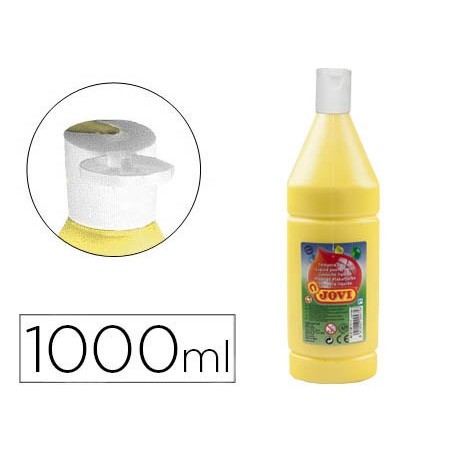 Tempera liquida jovi escolar 1000 ml amarillo claro