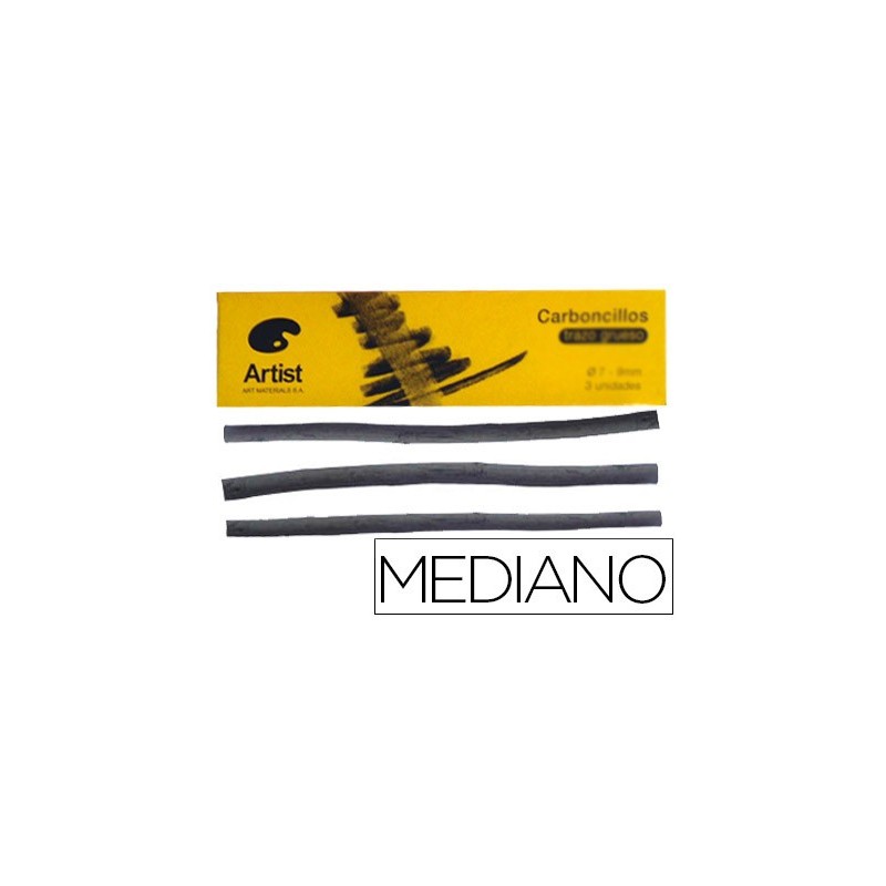 Carboncillo artist mediano 5-6 mm caja de 6 unidades