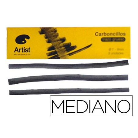 Carboncillo artist mediano 5-6 mm caja de 6 unidades