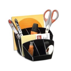 Organizador sobremesa cep confor plastico negro