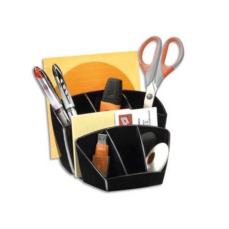 Organizador sobremesa cep confor plastico negro