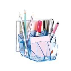 Organizador sobremesa cep confor ice blue plastico transparente celeste