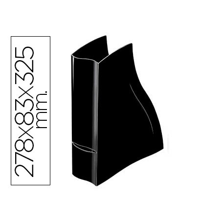 Revistero cep ellypse greenspirit plastico negro 278 x 83 x 325 mm.