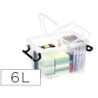 Contenedor plastico cep 6 litros 305x224x182 mm transparente con tapa y cierre hermetico