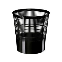 Papelera plastico cep ecoline rejilla negra 16 litros 30x30x31,7 cm