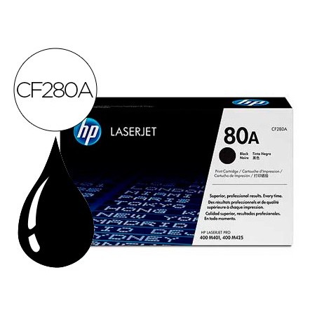 Toner hp laserjet negro cf280a 2700 pag