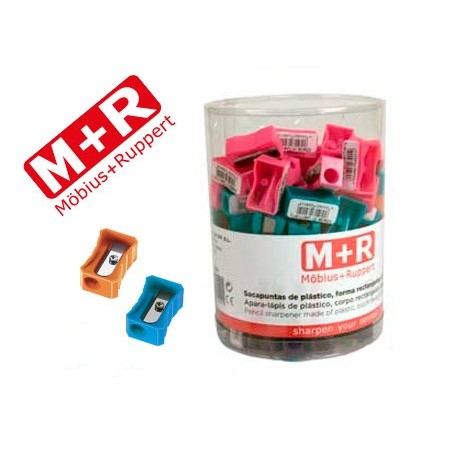 Sacapuntas mr 304 plastico rectangular 1 uso colores surtidos