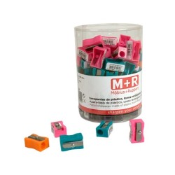 Sacapuntas mr 304 plastico rectangular 1 uso colores surtidos