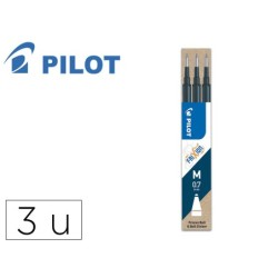 Recambio boligrafo pilot frixion ball negro caja de 3 unidades