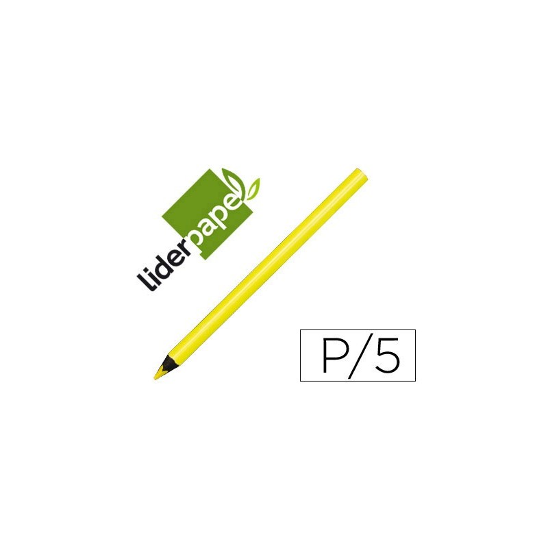 Lapices fluorescente liderpapel jumbo neon amarillo