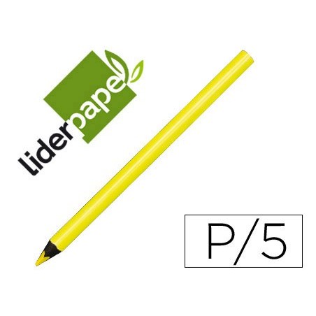 Lapices fluorescente liderpapel jumbo neon amarillo