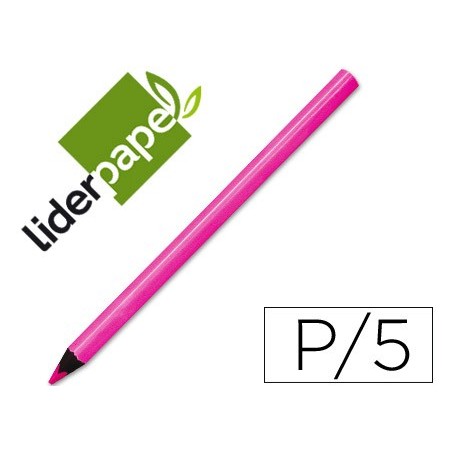 Lapices fluorescente liderpapel jumbo neon rosa