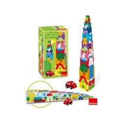 Puzle diset cubos apilables coche
