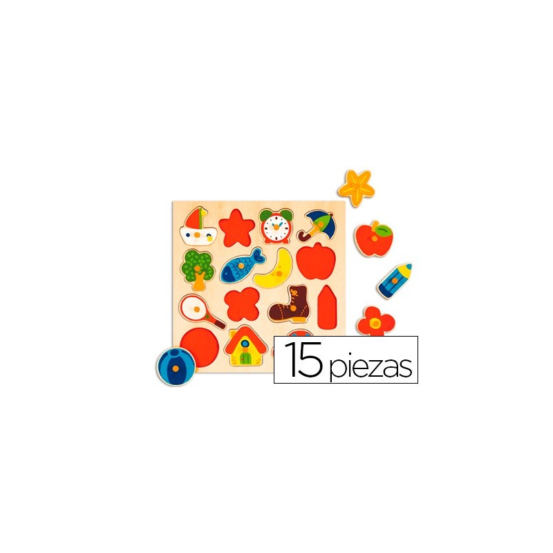 Puzle diset siluetas 15 piezas