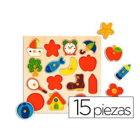 Puzle diset siluetas 15 piezas