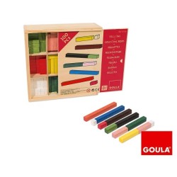Juego diset didactico regletas 10 x 10 caja individual