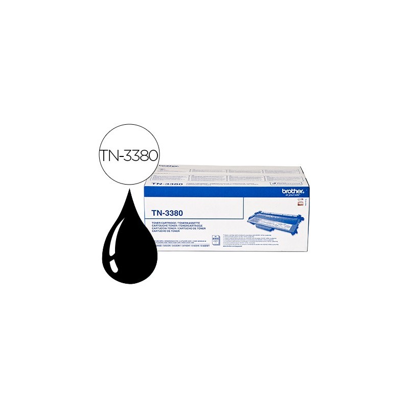 Toner brother tn-3380 para impresoras hl-5440d/5450dn/5470dw/6180dw 8000 pag
