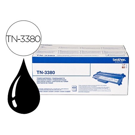 Toner brother tn-3380 para impresoras hl-5440d/5450dn/5470dw/6180dw 8000 pag