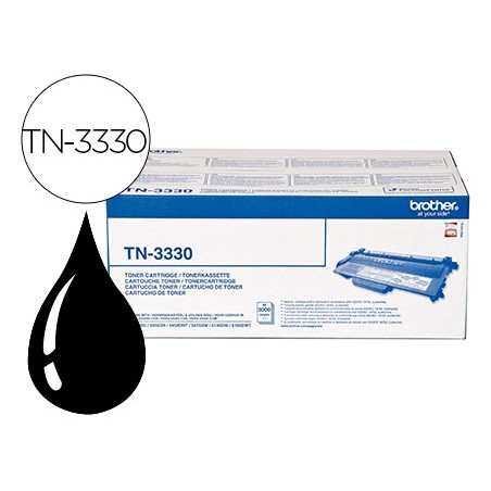 Toner brother tn-3330 para impresoras hl-5440d/5450dn/5470dw/6180dw - 3.000 pag