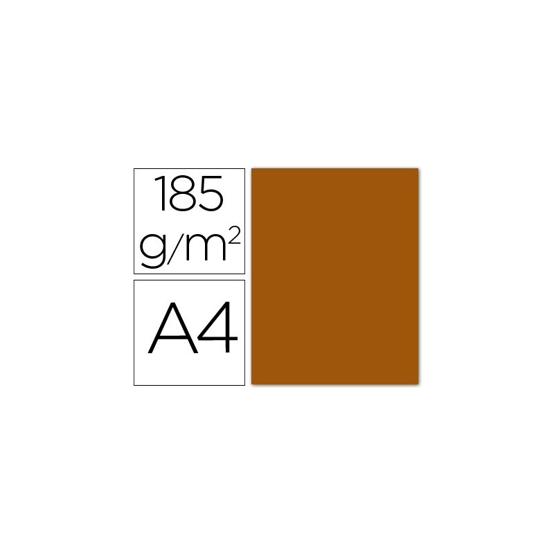 Cartulina guarro din a4 cuero 185 gr paquete 50 hojas