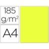 Cartulina guarro din a4 amarillo limon 185 gr paquete 50 hojas