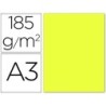 Cartulina guarro din a3 amarillo limon 185 gr paquete 50 hojas