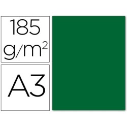 Cartulina guarro din a3 verde abeto 185 gr paquete 50 hojas
