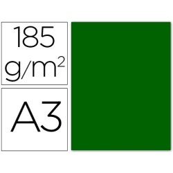 Cartulina guarro din a3 verde billar 185 gr paquete 50 hojas