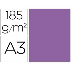 Cartulina guarro din a3 violeta 185 gr paquete 50 hojas