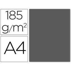 Cartulina guarro din a4 gris plomo 185 gr paquete 50 h