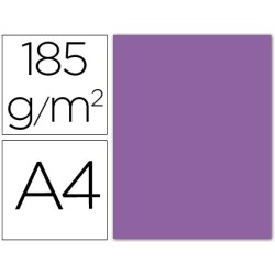 Cartulina guarro din a4 violeta 185 gr paquete 50 hojas