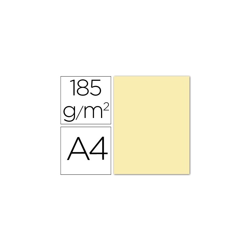 Cartulina guarro din a4 crema 185 gr paquete 50 hojas