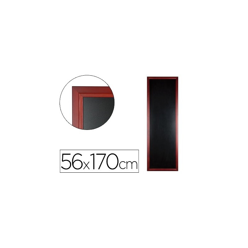 Pizarra negra liderpapel mural de madera con superficie para rotuladores tipo tiza 56x170cm