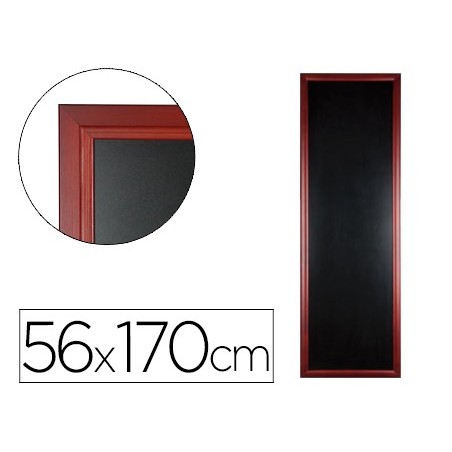 Pizarra negra liderpapel mural de madera con superficie para rotuladores tipo tiza 56x170cm