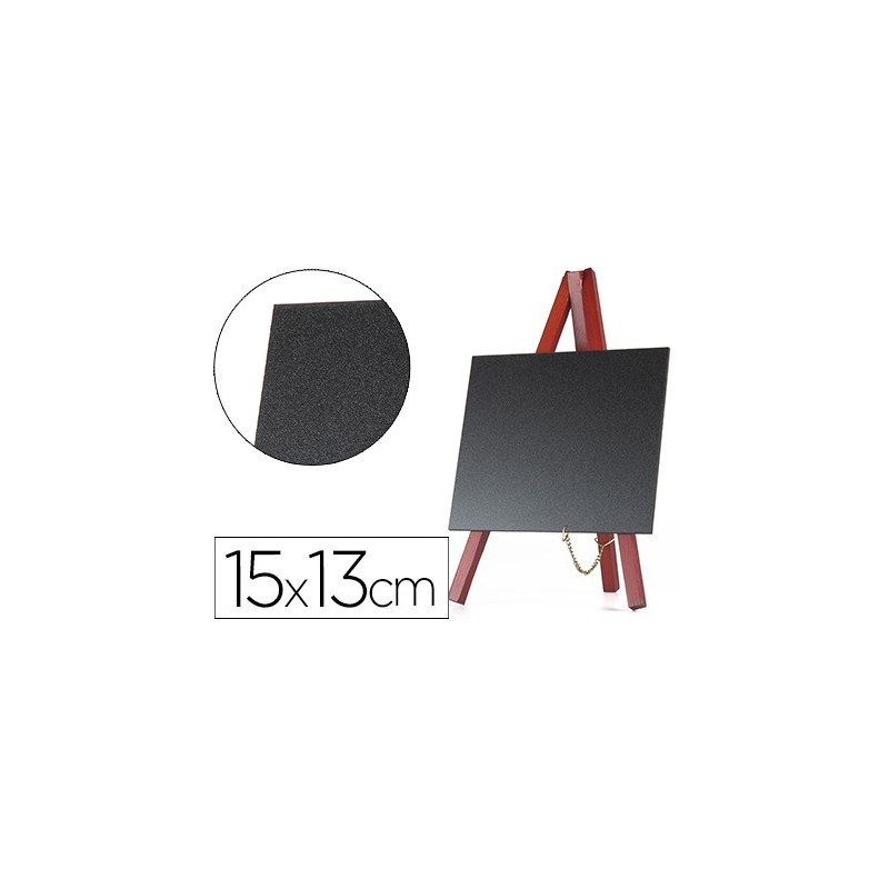 Pizarra negra liderpapel caballete madera superficie para rotuladores tipo tiza 15x13cm juego 3 unidades