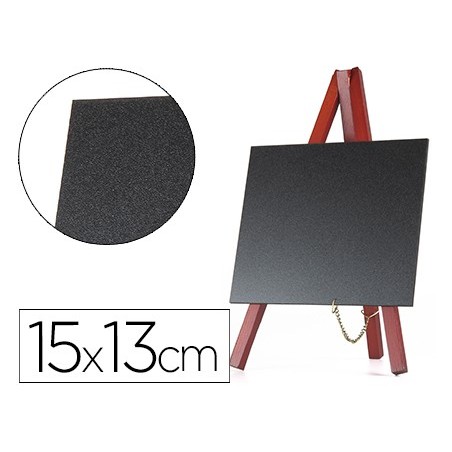 Pizarra negra liderpapel caballete madera superficie para rotuladores tipo tiza 15x13cm juego 3 unidades