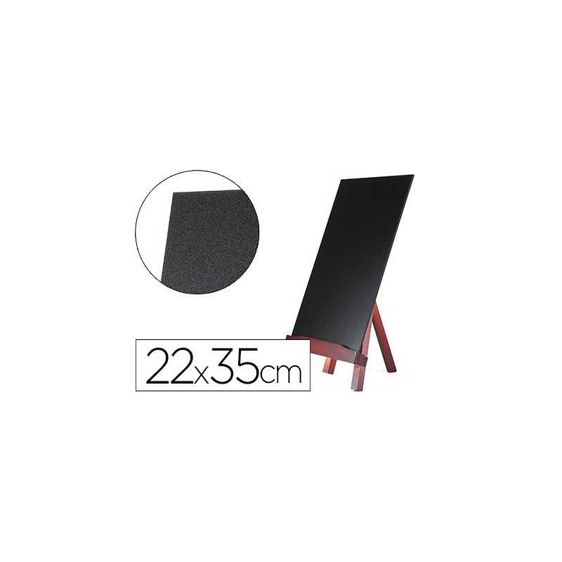 Pizarra negra liderpapel caballete de madera con superficie para rotuladores tipo tiza 22x35cm