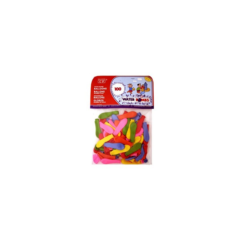 Globo 100% latex biodegradable de agua bolsa de 100 unidades colores surtidos