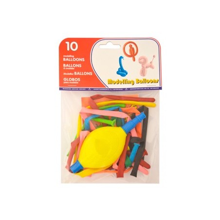 Globo 100% latex biodegradable para modelar  inflador bolsa de 10 unidades