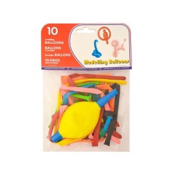 Globo 100% latex biodegradable para modelar  inflador bolsa de 10 unidades