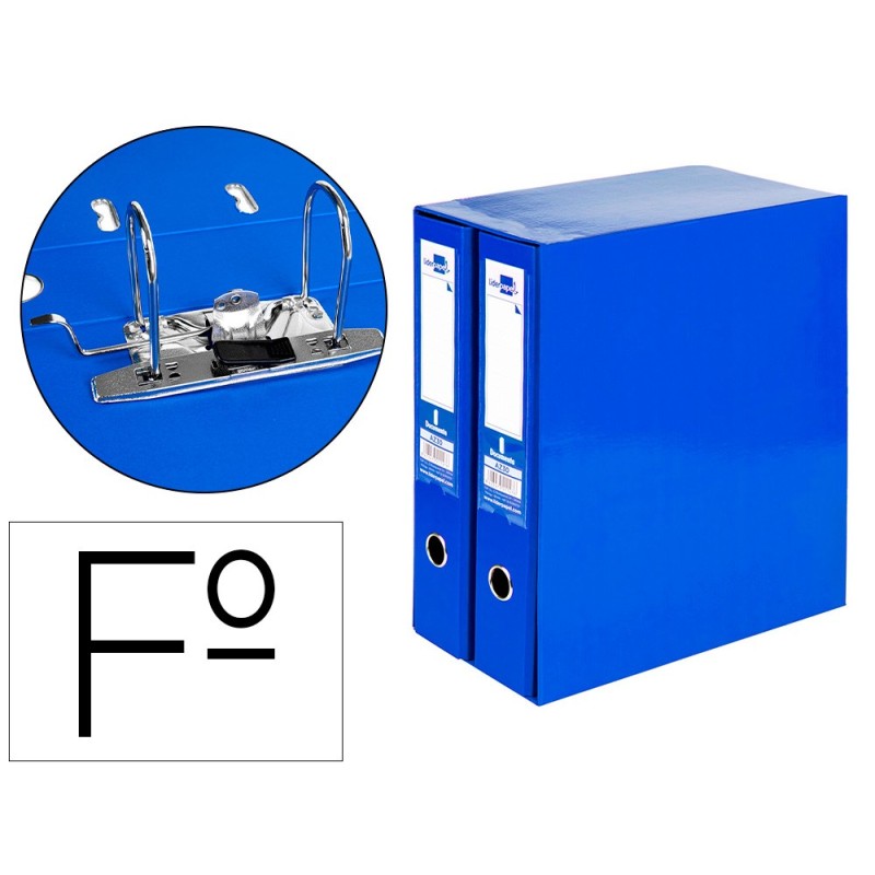 Modulo liderpapel 2 archivadores folio 2 anillas mecanismo de palanca 75mm azul Modulo liderpapel 2 archivadores folio 2 anillas mecanismo de palanca 75mm azul