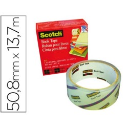 Cinta adhesiva scotch 845 book tape 13,7 mt x 50,8 mm