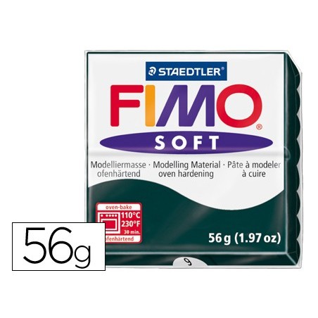 Pasta staedtler fimo soft 57 gr color negro