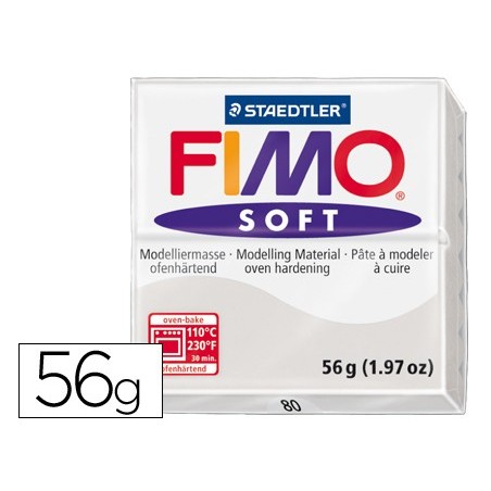 Pasta staedtler fimo soft 57 gr color gris