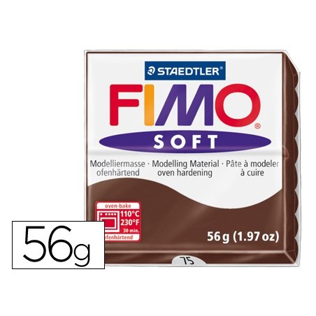 Pasta staedtler fimo soft 57 gr color chocolate