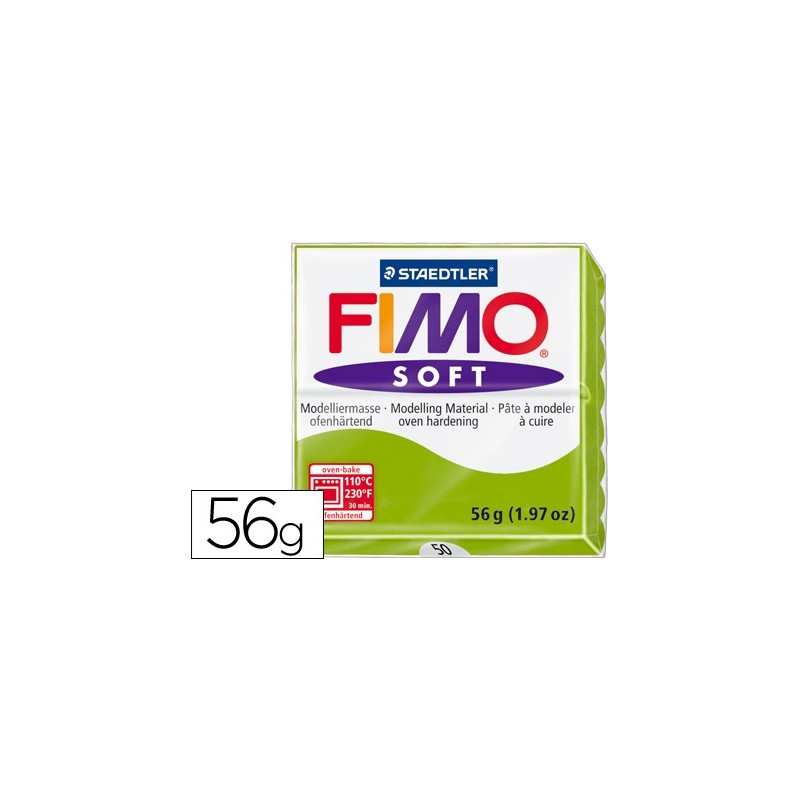 Pasta staedtler fimo soft 57 gr color verde manzana